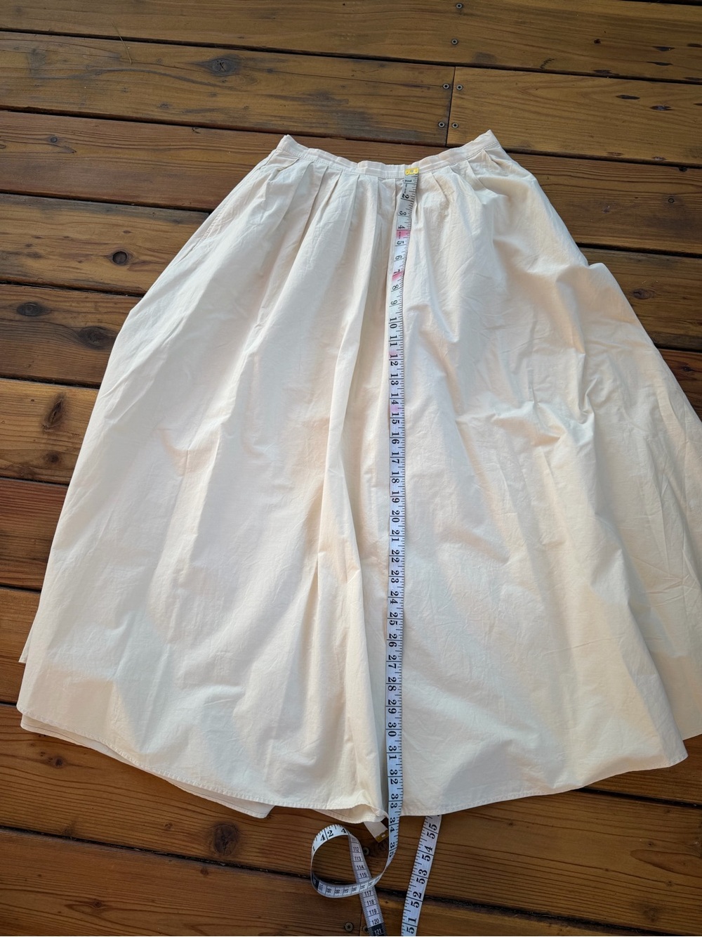 Mango Cream Full A-Line Midi Skirt - Picture 6 of 9